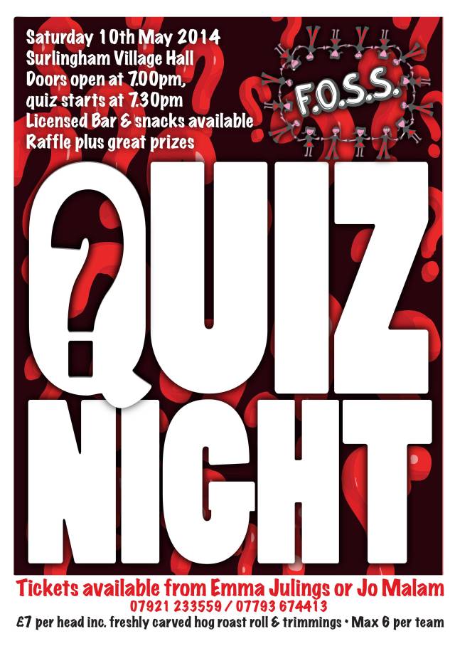 Don't miss tomorrow night's Quiz!
