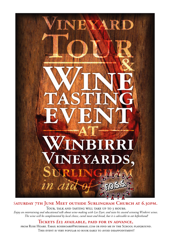 Vineyard tour & wine tasting at Winbirri Vineyards, Surlingham Saturday 7th June