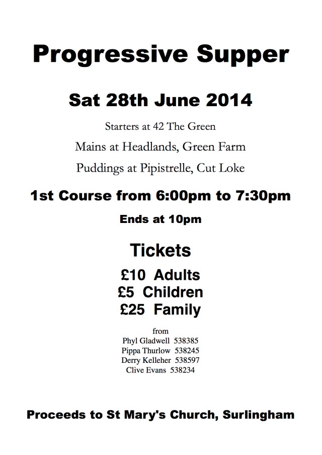 2014 Progressive Supper Poster