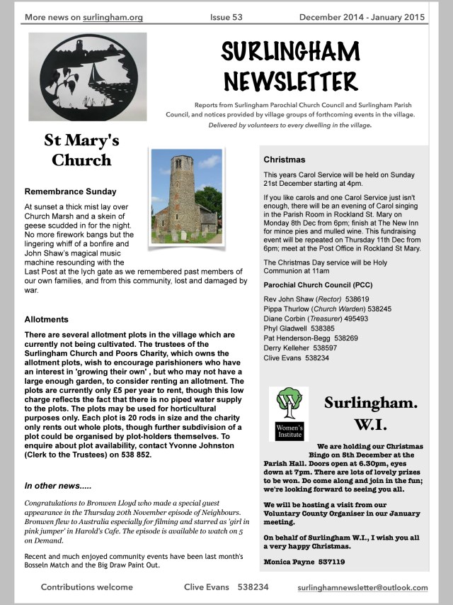 Newsletter No.53 (December 2014 - January 2015)